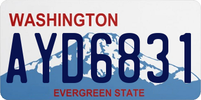 WA license plate AYD6831