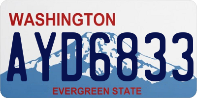 WA license plate AYD6833