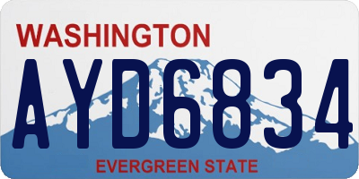 WA license plate AYD6834