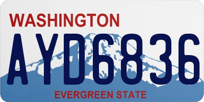 WA license plate AYD6836