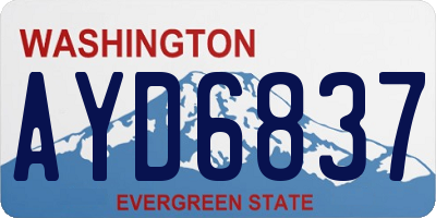 WA license plate AYD6837