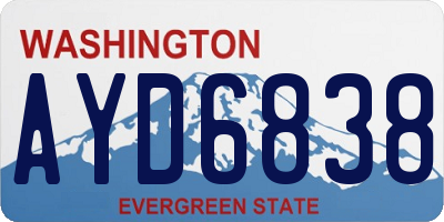 WA license plate AYD6838