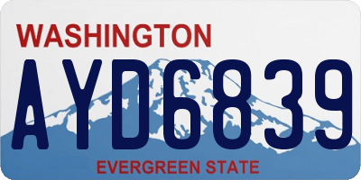 WA license plate AYD6839