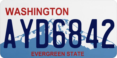 WA license plate AYD6842