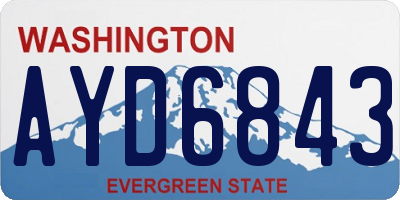 WA license plate AYD6843