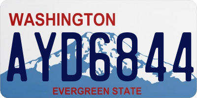 WA license plate AYD6844