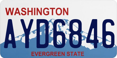 WA license plate AYD6846