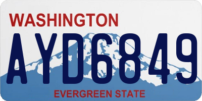 WA license plate AYD6849