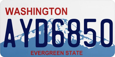 WA license plate AYD6850