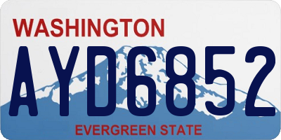 WA license plate AYD6852