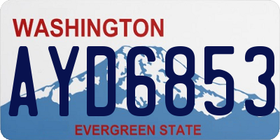 WA license plate AYD6853