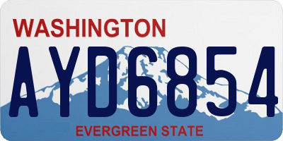 WA license plate AYD6854