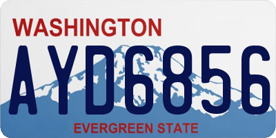 WA license plate AYD6856