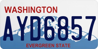 WA license plate AYD6857