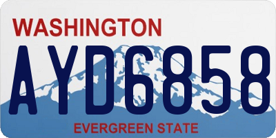 WA license plate AYD6858