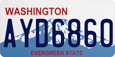 WA license plate AYD6860