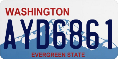 WA license plate AYD6861