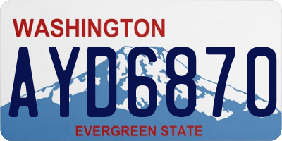 WA license plate AYD6870