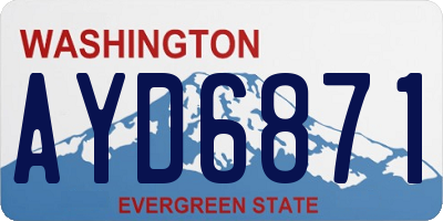 WA license plate AYD6871
