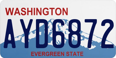 WA license plate AYD6872