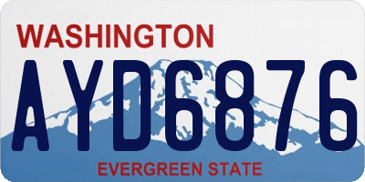 WA license plate AYD6876