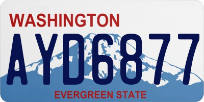 WA license plate AYD6877