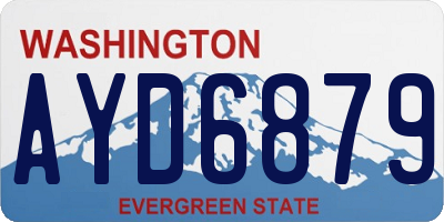 WA license plate AYD6879