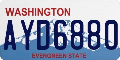 WA license plate AYD6880