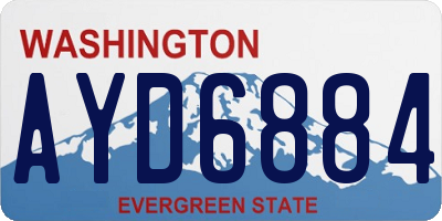 WA license plate AYD6884