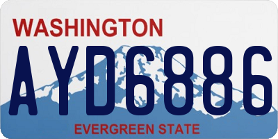 WA license plate AYD6886