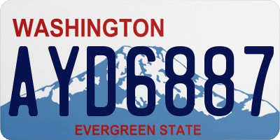 WA license plate AYD6887