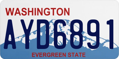 WA license plate AYD6891