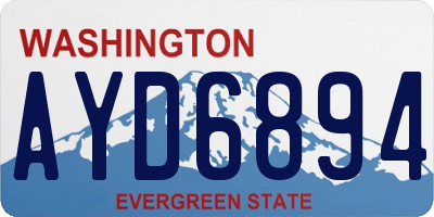 WA license plate AYD6894