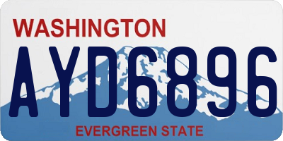 WA license plate AYD6896