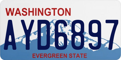 WA license plate AYD6897