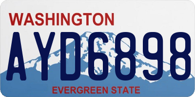 WA license plate AYD6898