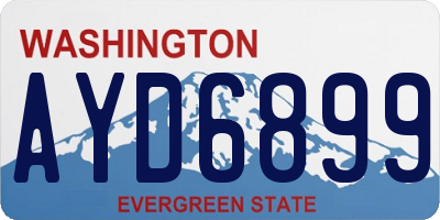 WA license plate AYD6899