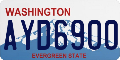 WA license plate AYD6900