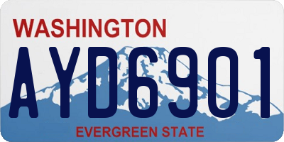 WA license plate AYD6901