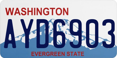 WA license plate AYD6903