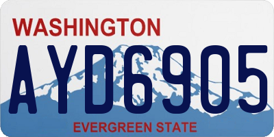WA license plate AYD6905