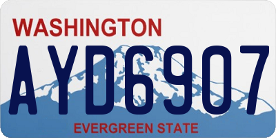 WA license plate AYD6907