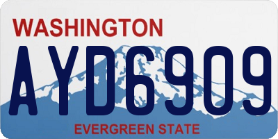 WA license plate AYD6909