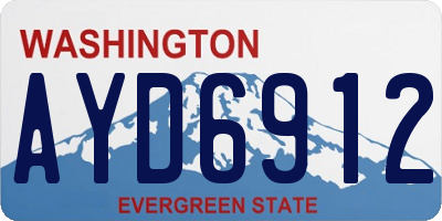 WA license plate AYD6912