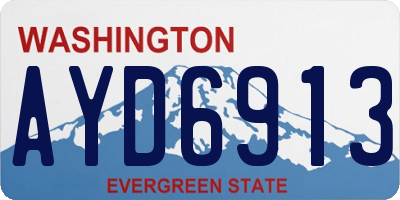 WA license plate AYD6913