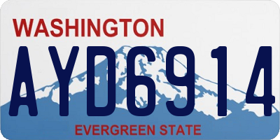 WA license plate AYD6914