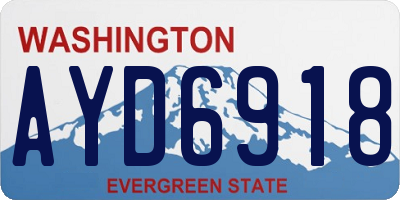 WA license plate AYD6918