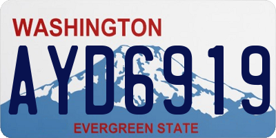 WA license plate AYD6919