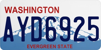 WA license plate AYD6925