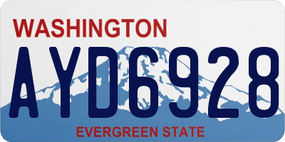 WA license plate AYD6928